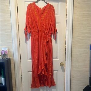 Michael Kora Orange Maxi Dress